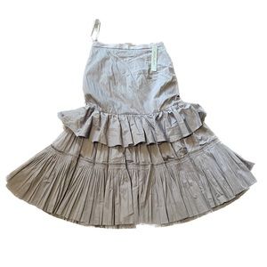 Petite Blue Antonio Melani Double Ruffle Skirt Size 0